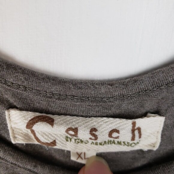 Casch Gro Abrahamsson Dress Neutral Beige Sleeveless Micro Modal Womens Size XL - Picture 4 of 7